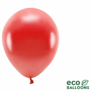 Eco ballonnen metallic rood 26 cm & 10 stuks