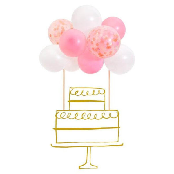 cake-topper-met-ballonnen-roze