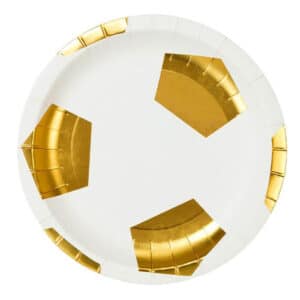 voetbal-bordjes-van-papier-wit-en-goud