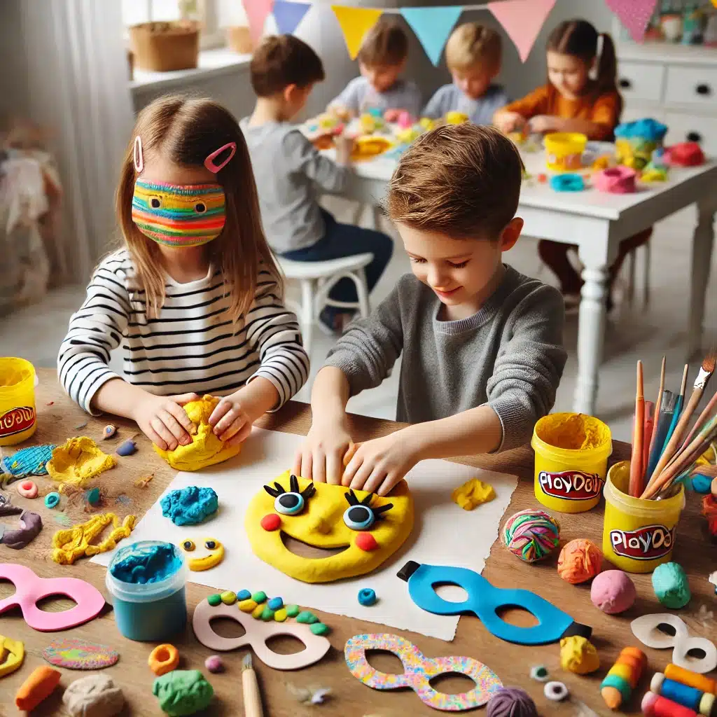 playdough maskers maken