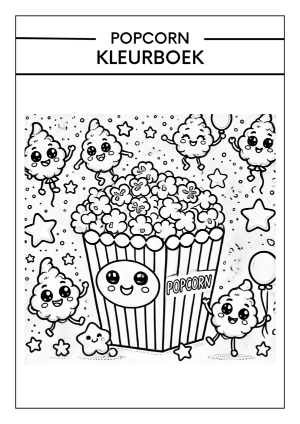 popcorn kleurboek